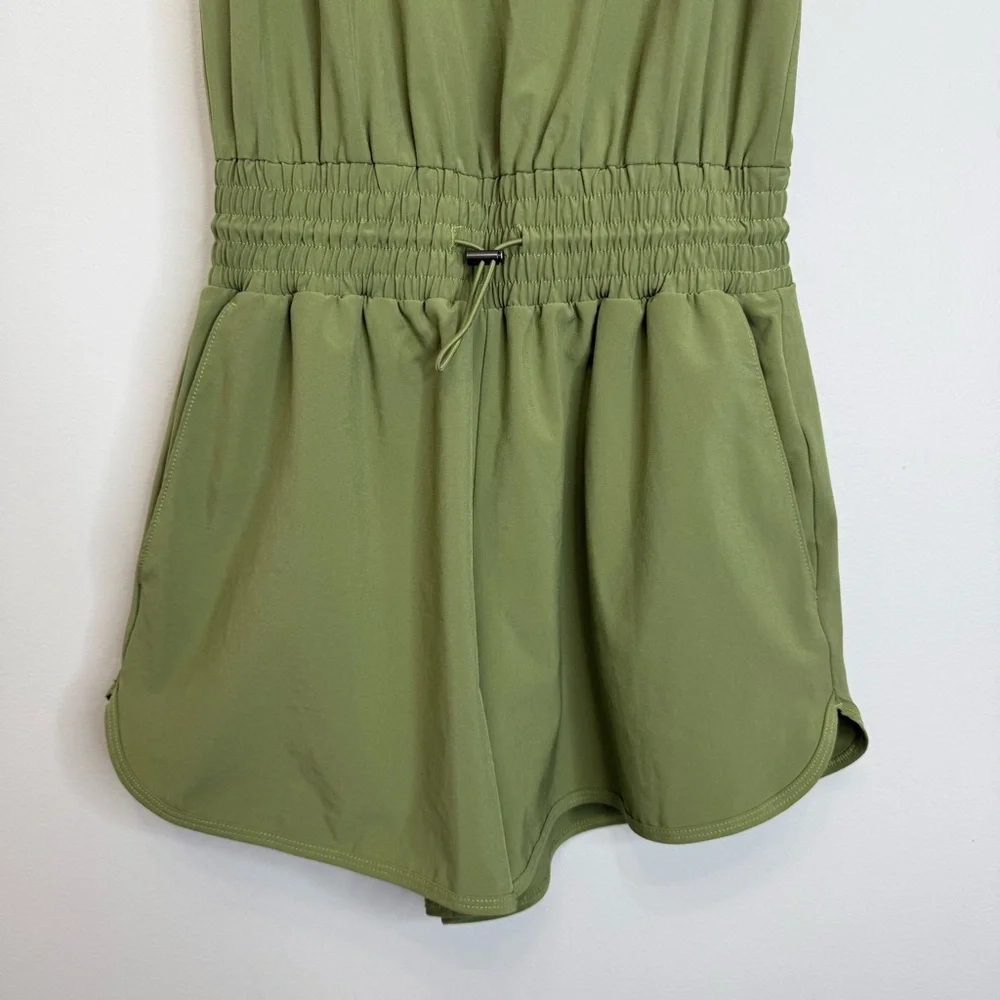 Abercrombie & Fitch Green Athletic Shorts Romper Women's Small Travel Athletic - Picture 6 of 13